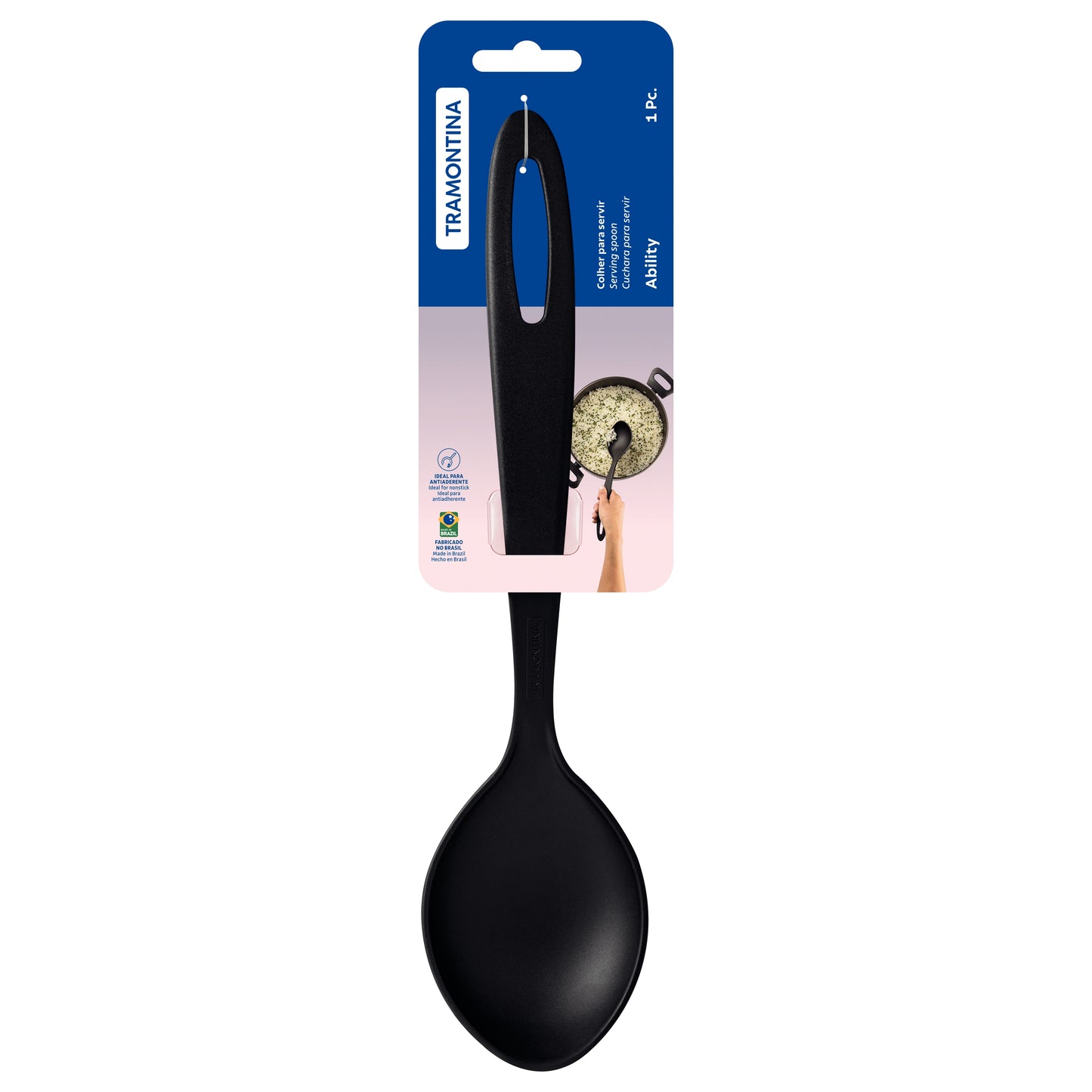Tramontina Ability Black Nylon Serving Spoon-25156/100