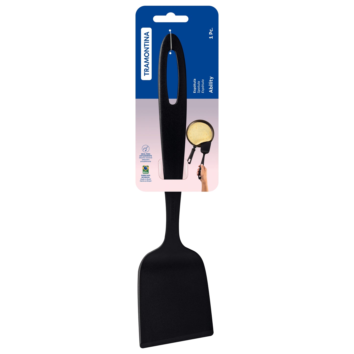 Tramontina Ability Black Nylon Straight Spatula-25160/100
