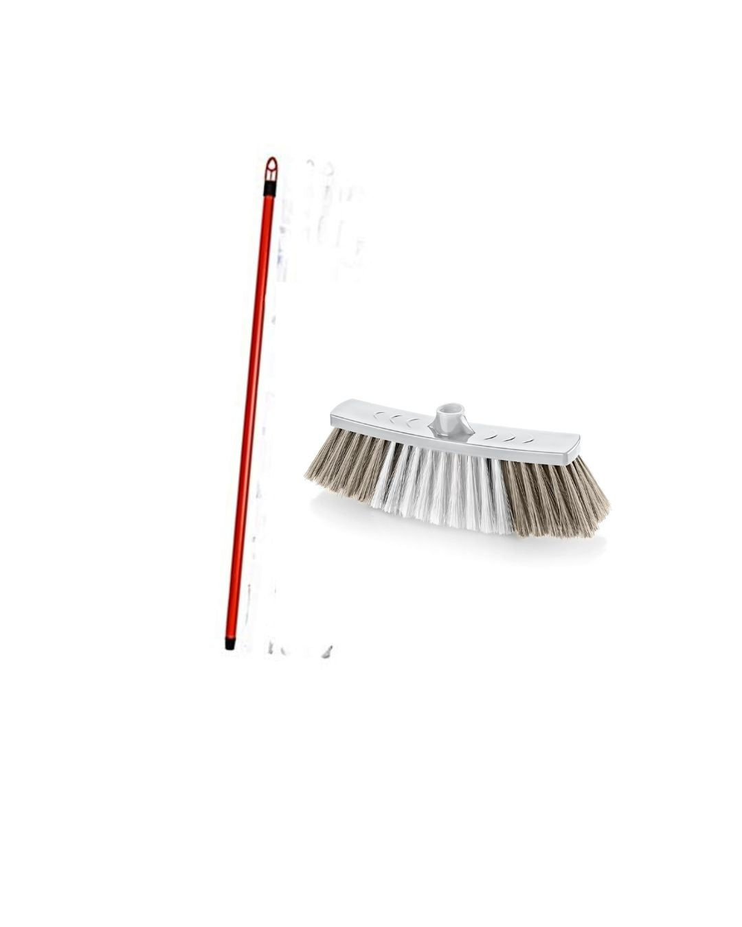 Maxi Floor Brush with red stick 260x50x105mm-TP-507+TP-610
