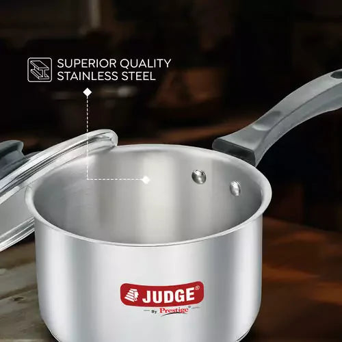 Judge Classic SS Sauce pan With Glass Lid 14cm- 37272
