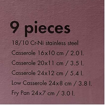 Korkmaz Alfa 9pcs Cookware Set- A1660