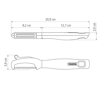 Tramontina Peeler- Julienne Cut Verano Red Handle- 25587/170