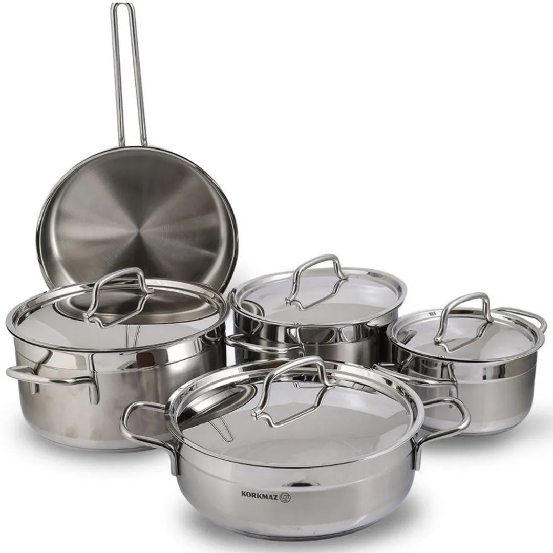 Korkmaz Alfa 9pcs Cookware Set- A1660