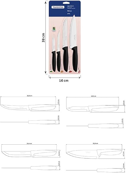 Knives 4 Pc Set Plenus- 23498/064
