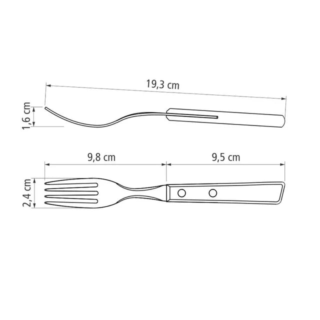 Tramontina Traditional 3-Piece Set of Table Forks with Stainless-Steel Tines -22202/300