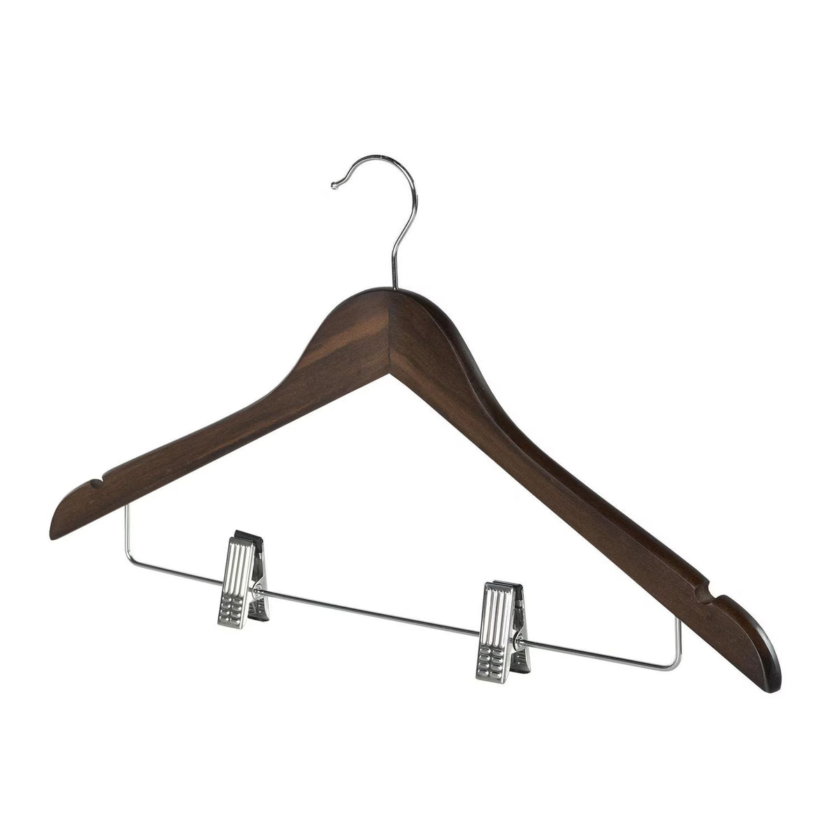 Wooden Hanger 3 pc Set with Clips- 445-6