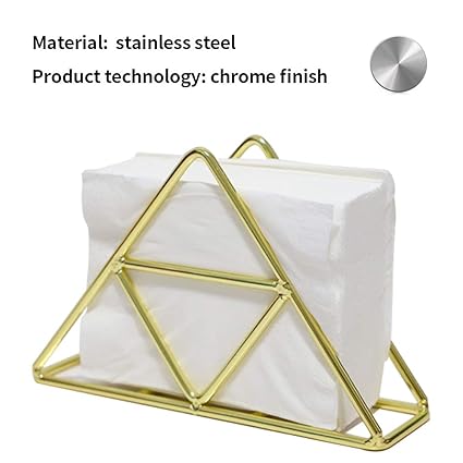 Tissue Holder Metal Gold-552-1