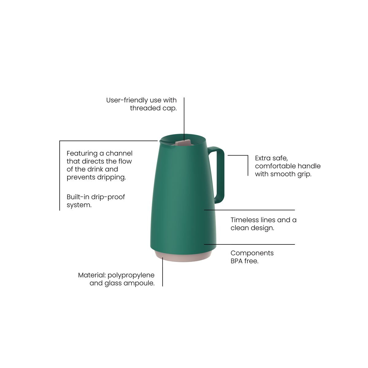 Thermal Carafe Green 500ml - 61636/057