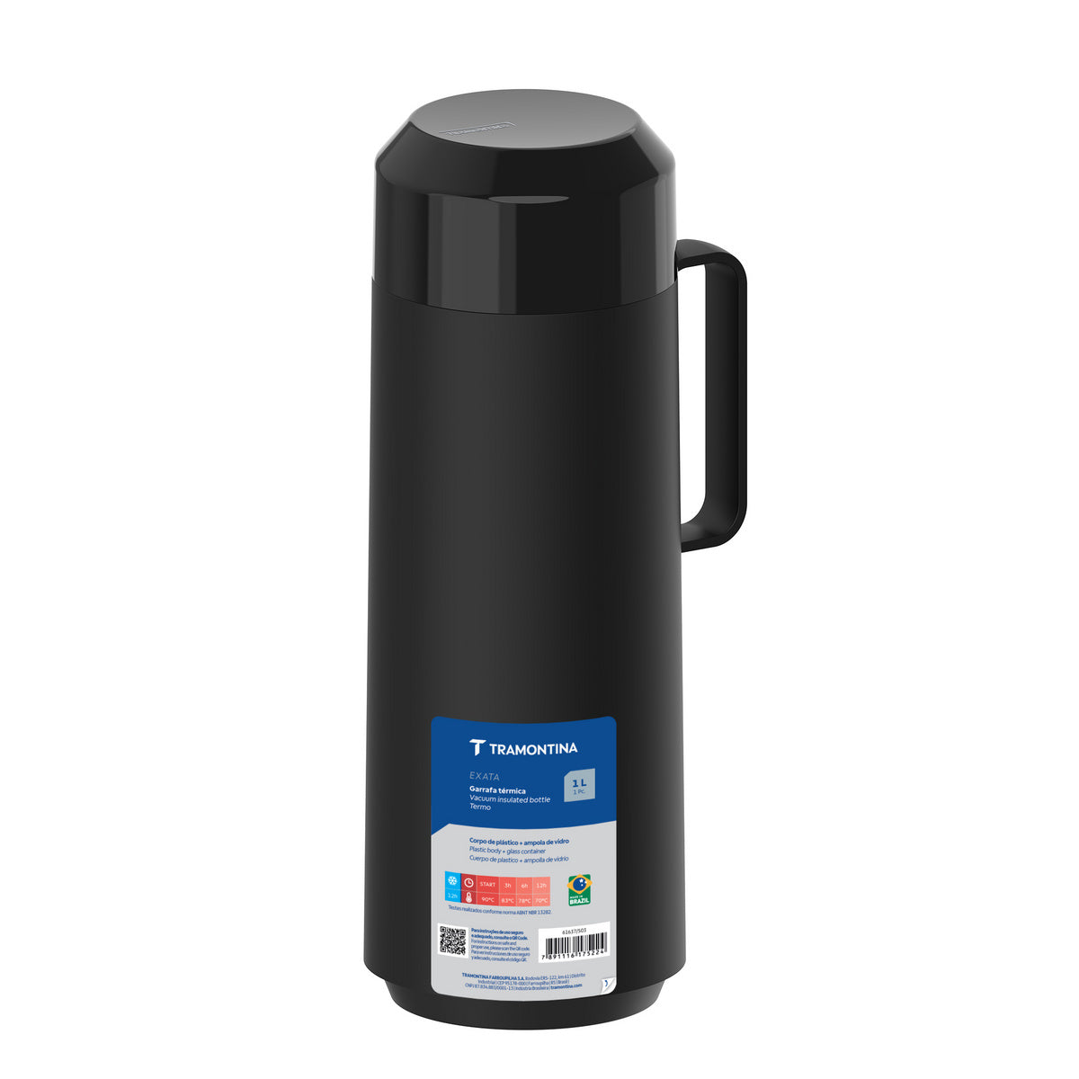 Vacuum Insulated Bottle Black 1L - 61637/503