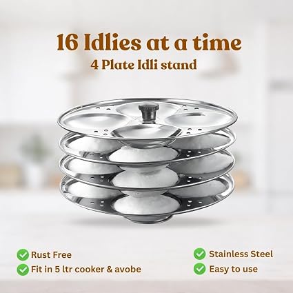 Stainless Steel Pre Idly Stand 4 X 4