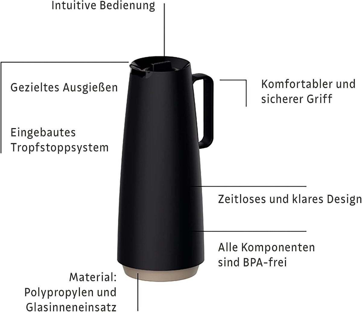 Thermal Carafe Black 1L - 61636/103