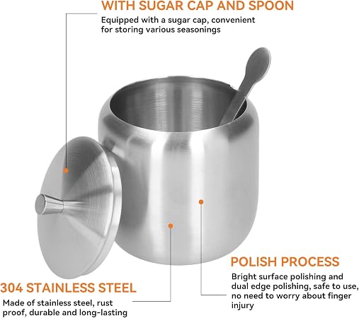 Stainless Steel Sugar Pot NO.1 - SP-1