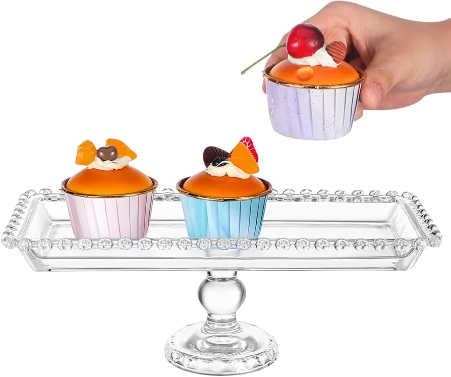 Glass Footed Platter With Gift Box-FY-Y003