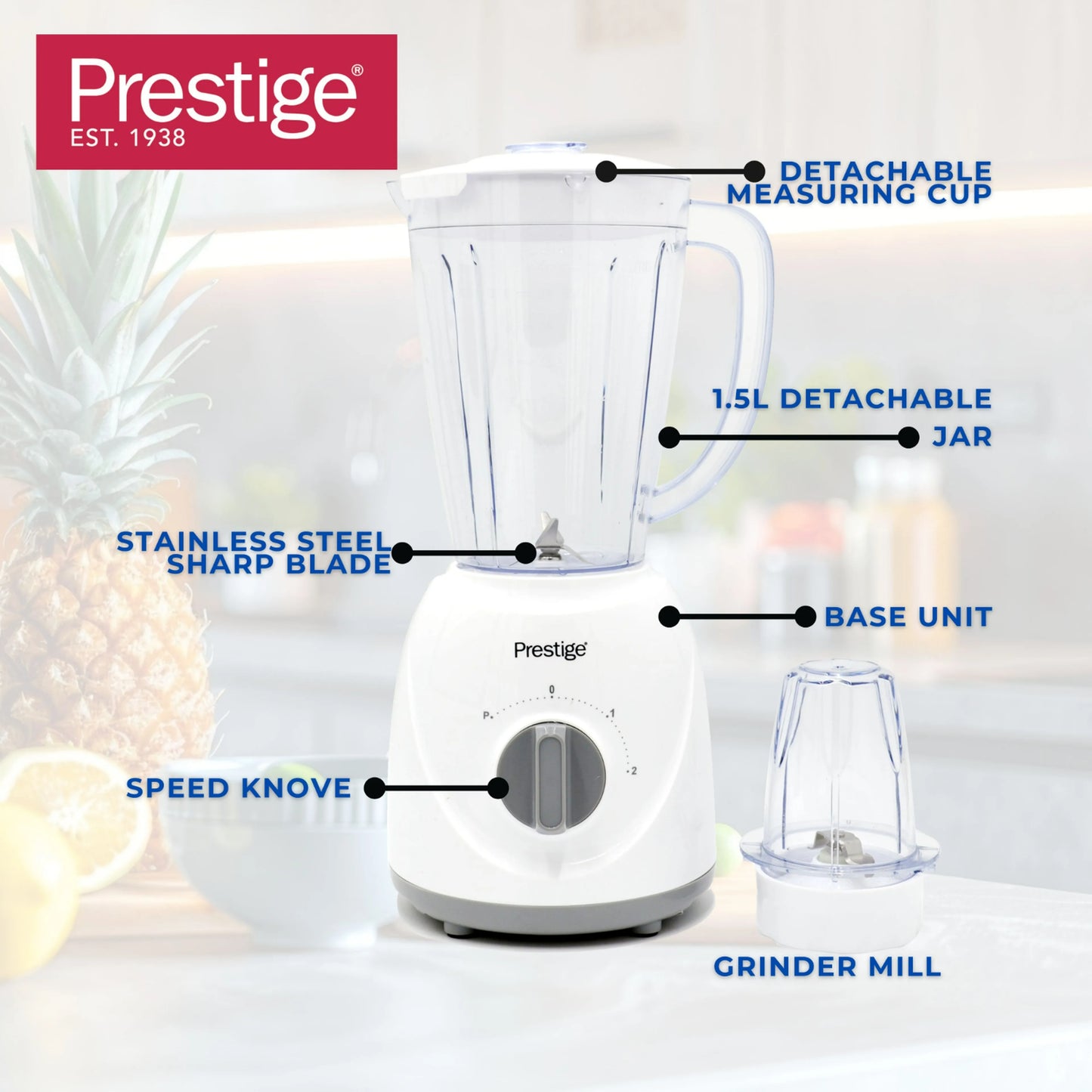 Prestige Stand Blender White 400W 1.5L-PR81530