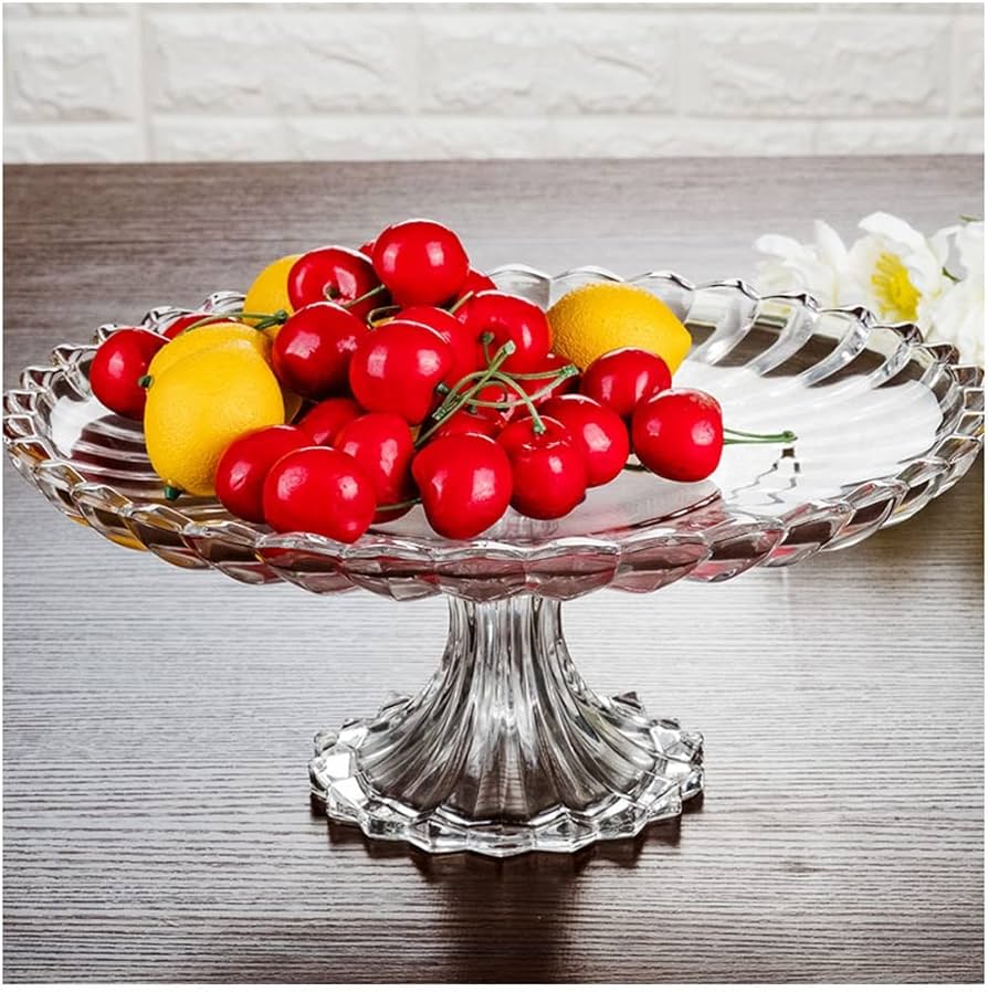 Glass Footed Platter With Gift Box-FY-Y009