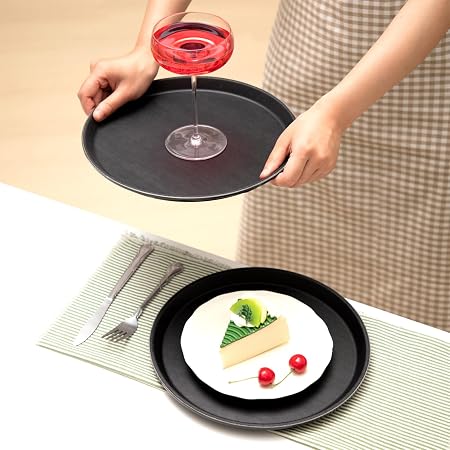 Round Tray Coffee Black Mix Color 40.5cm- 1600CT