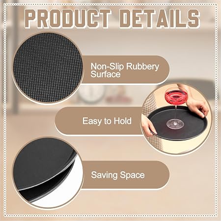 Round Tray Coffee Black Mix Color 40.5cm- 1600CT