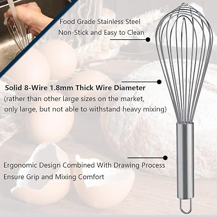 Whisk Steel 8"- SK003-8