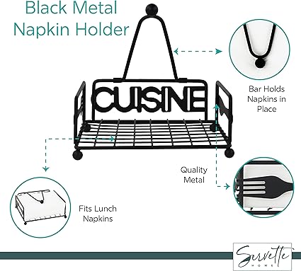 Tissue Holder Metal Black-H-305