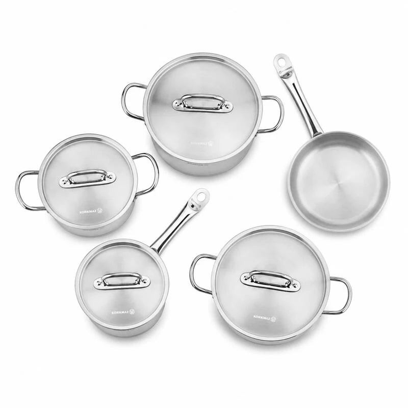 Korkmaz Proline 9 pcs Cookware Set Satin- A1150