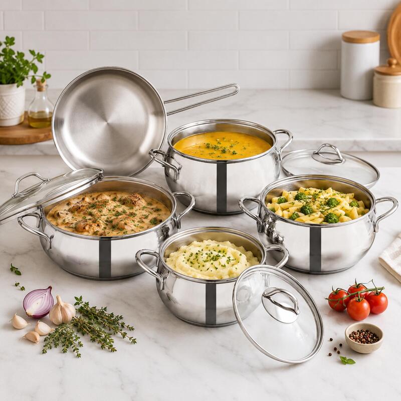 Korkmaz Tombik 9 pcs Cookware Set- A1800