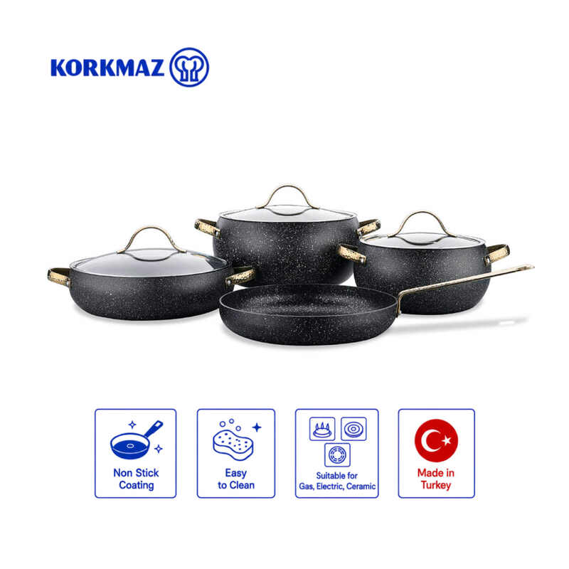 Korkmaz Berilla 7 pcs Cookware Set - A2610