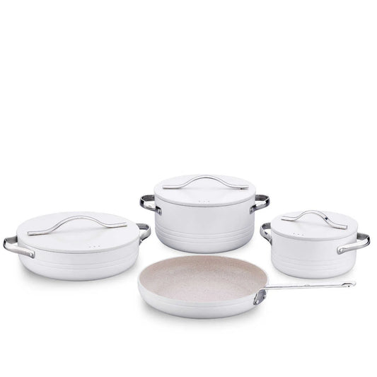 Korkmaz Linea Plus 7pcs Cookware Set (Vanilla) - A2620-1