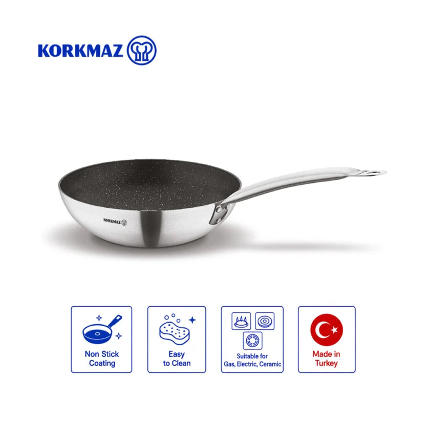 Korkmaz Gastro Wok 28x8.3cm- 3.7L- A2859