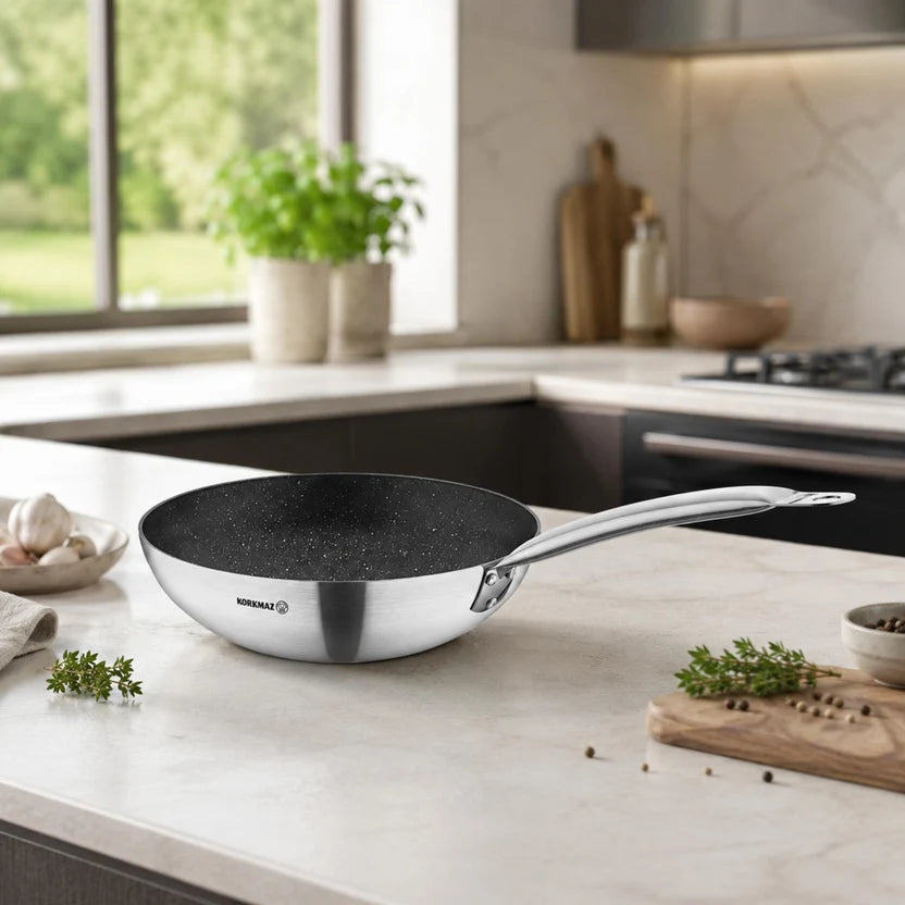 Korkmaz Gastro Wok 28x8.3cm- 3.7L- A2859