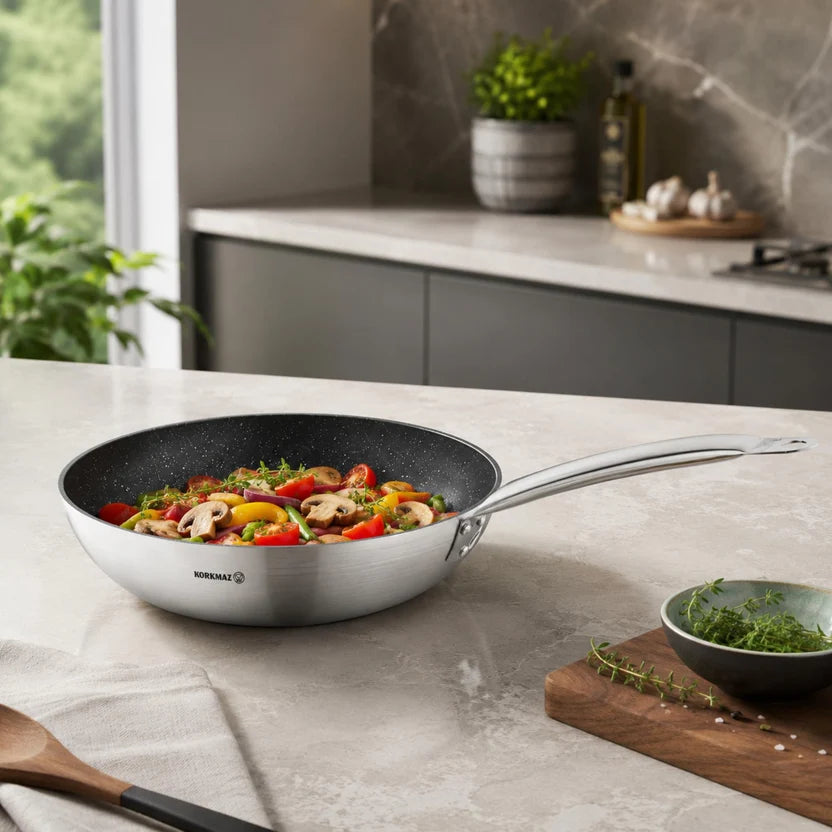 Korkmaz Gastro Wok 28x8.3cm- 3.7L- A2859