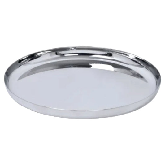 Stainless Steel Dinner Plate -  26.3x3.5cm  - AT-12