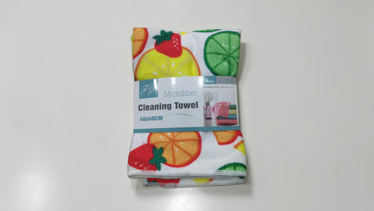 Cleaning Cloth Microfiber 4Pcs Set Mix Colour 40x40cm-BL-01067