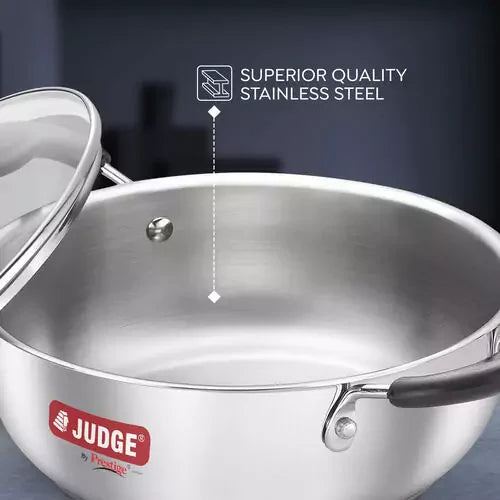 Judge Classic SS Kadai With Glass Lid 24cm- 37271