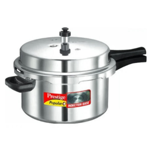 Prestige Popular Plus Virgin Aluminium Gas and Induction Compatible Pressure Cooker, 7.5L-10207