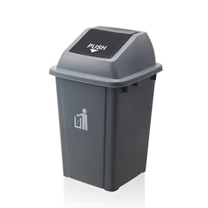 Dustbin Plastic With No Pedal Grey 10LTR-10X