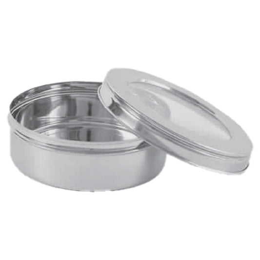 Stainless Steel Container (S.S Puri Dabbi) - 5x2.7cm - PD-3 (PD-5CM)