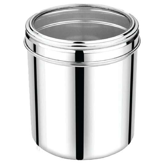 Stainless Steel Container See Through (Ubha Dabba) 13 - 14x16.5cm - UD-5PC (UD-ST-13)