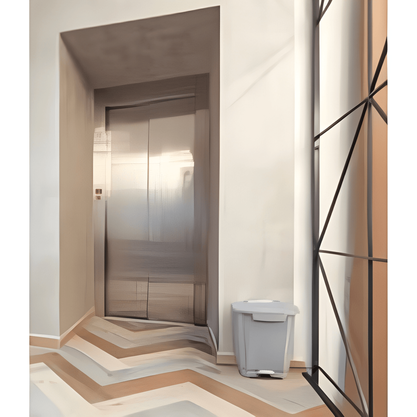 Tramontina T-Force 25-L Gray Polypropylene Trash Bin-92812/210