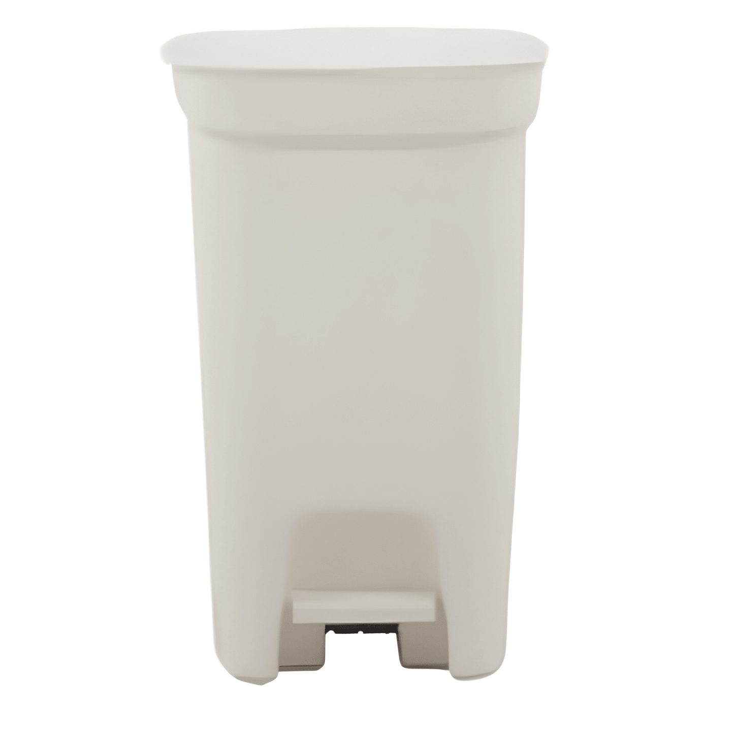 Tramontina Compact 10-Liter Trash Bin with Pedal in White Polypropylene with Galvanized Steel Rod-92852/010