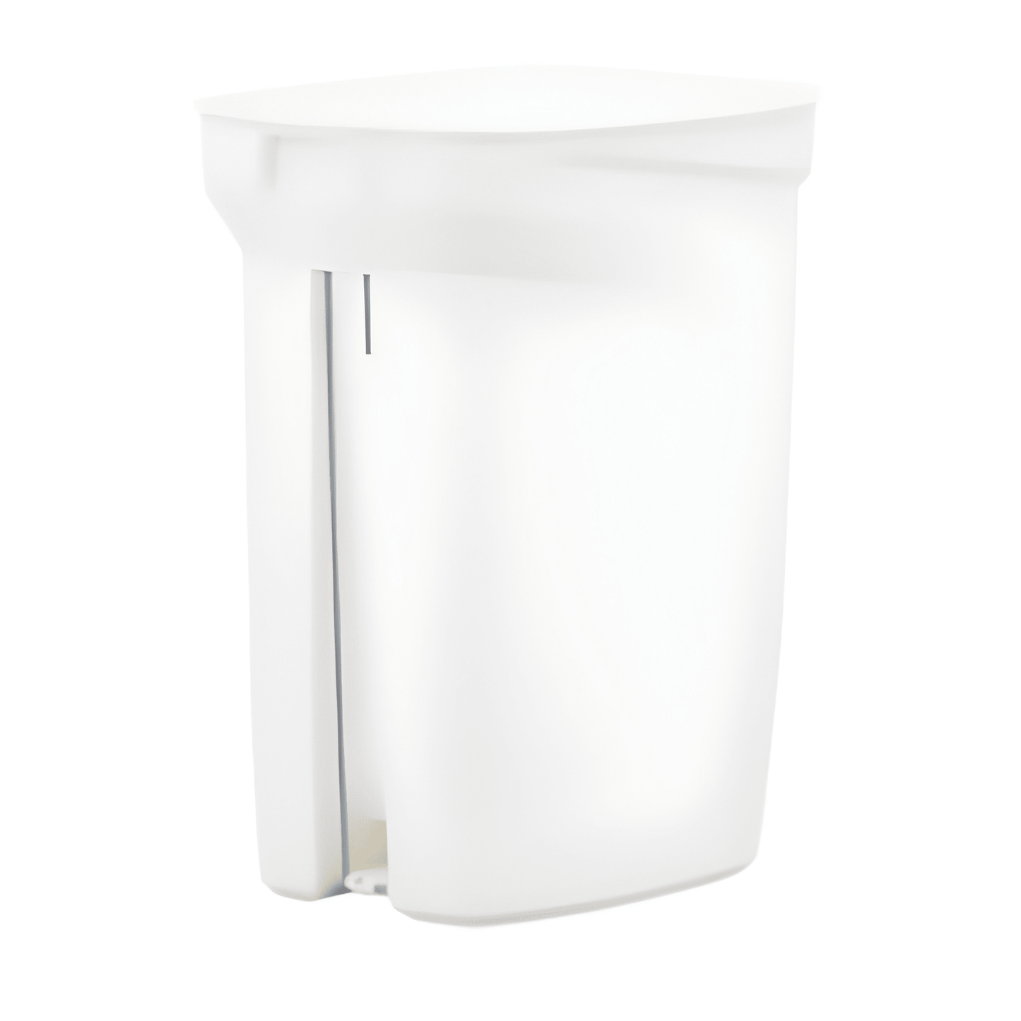 Tramontina Compact 10-Liter Trash Bin with Pedal in White Polypropylene with Galvanized Steel Rod-92852/010