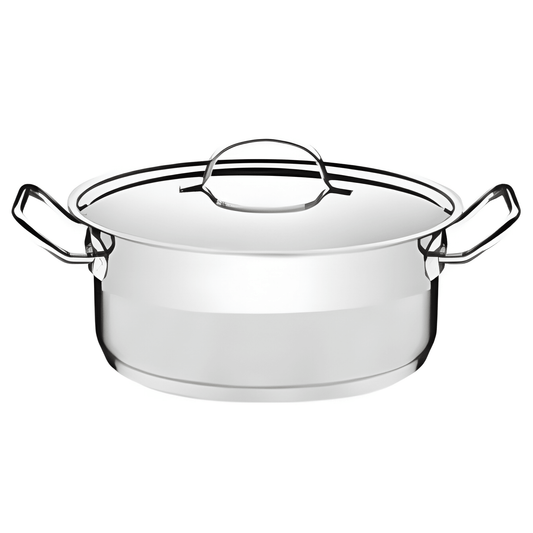 Tramontina Professional 30 cm 8.9 L stainless steel shallow casserole dish with flat lid-62623/300