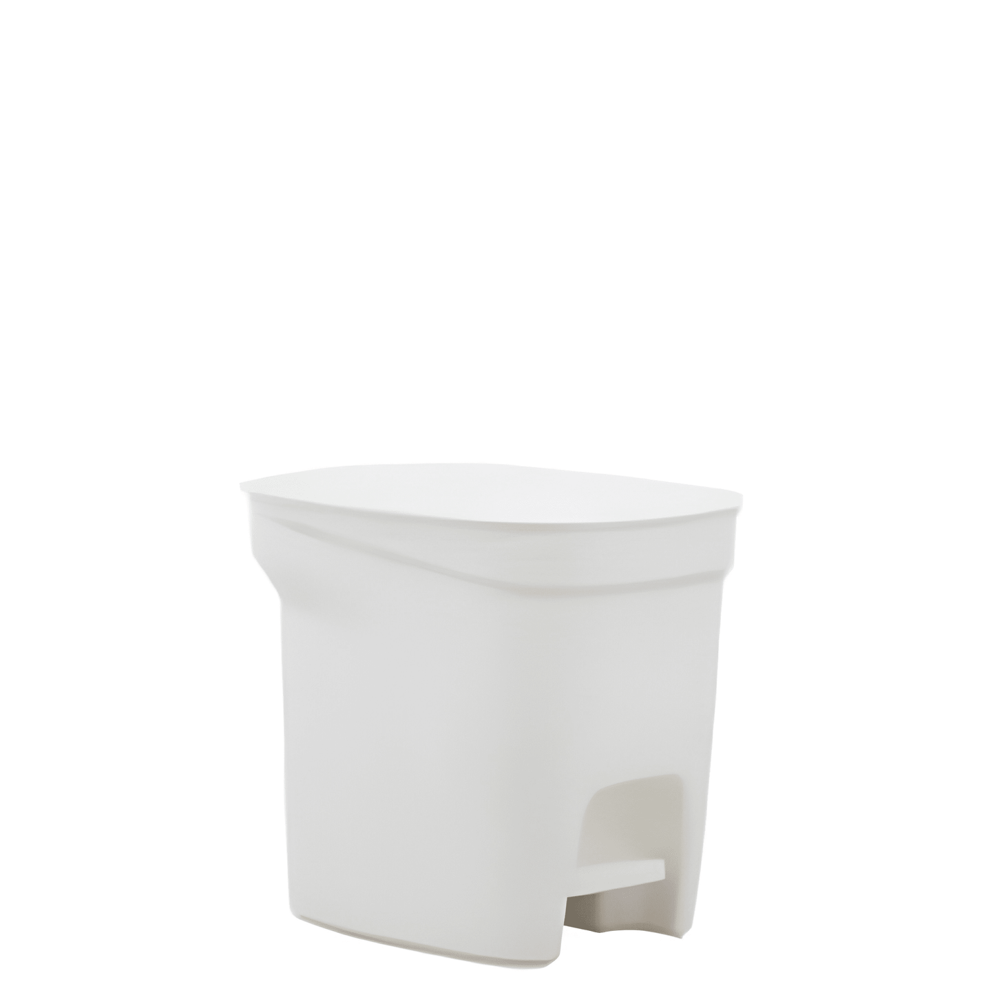 Tramontina Compact 7-Liter Trash Bin with Pedal in White Polypropylene with Galvanized Steel Rod-92851/010