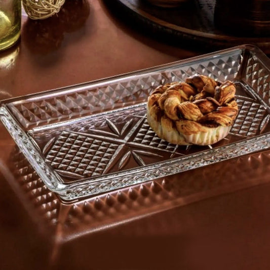GLASS PLATTER LOW BASE -TF2046