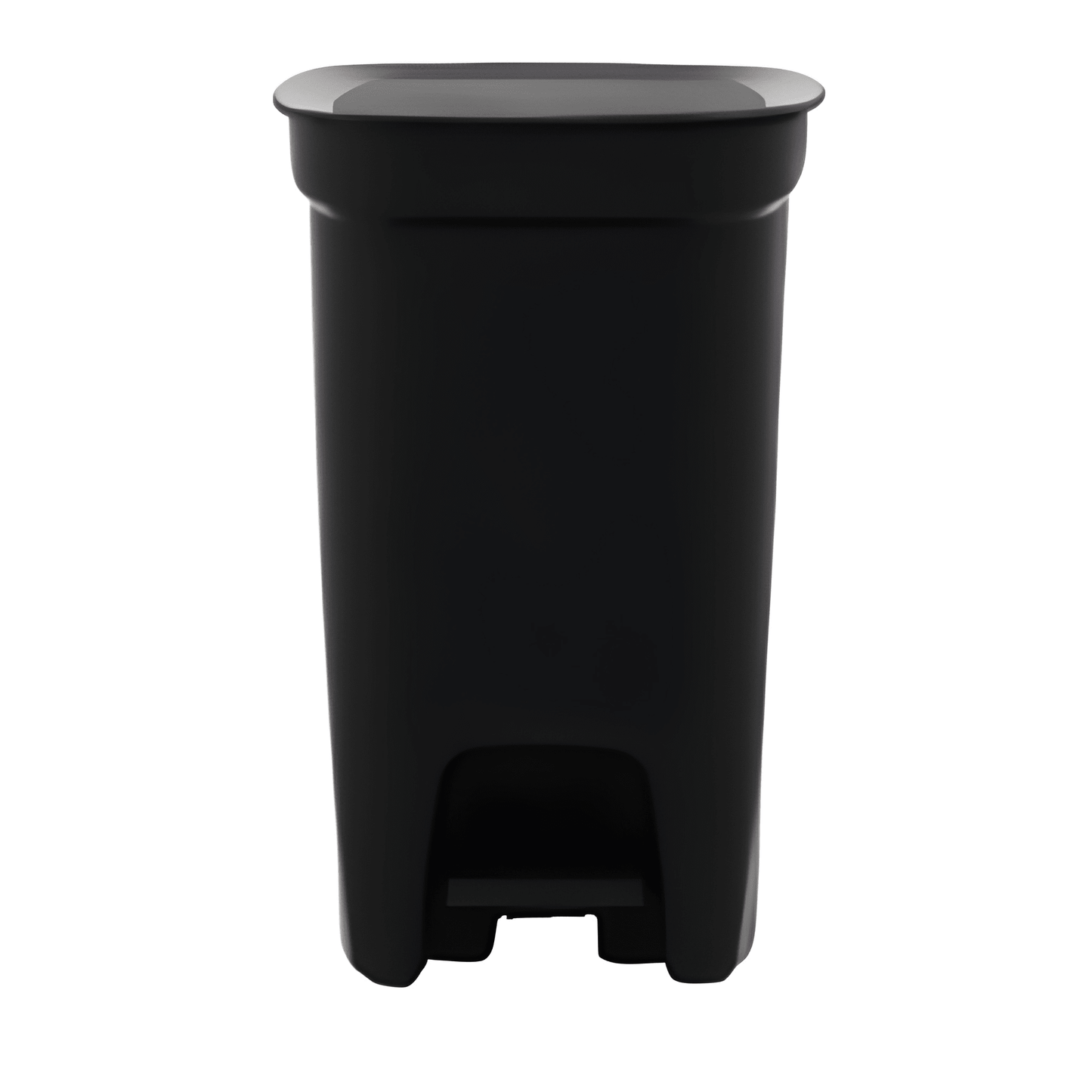 Tramontina Compact Trash Bin 10-Liter with Pedal in Black Polypropylene with Galvanized Steel Rod-92852/009
