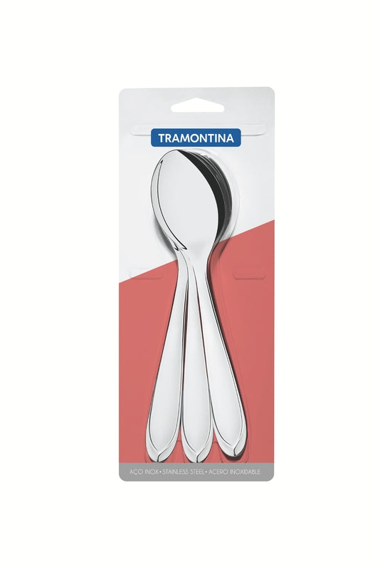 Tramontina Laguna Stainless Steel Table Spoon Set 3 Pieces with Skin Pack-66906/011