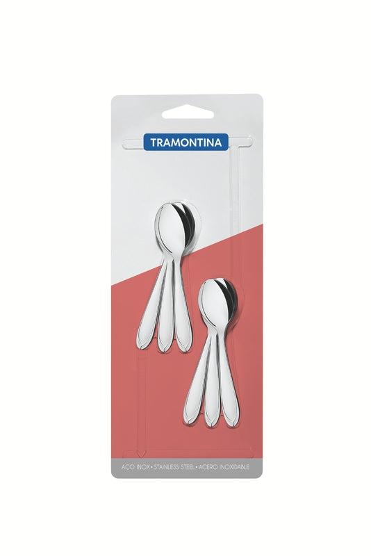 Tramontina Laguna Stainless Steel Coffee Spoon Set 6 Pieces with Skin Pack-66906/081