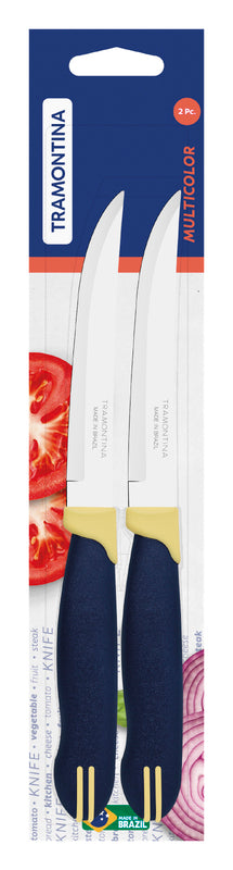 Tramontina Multicolor Steak Knives Set  02 pieces -23527/215