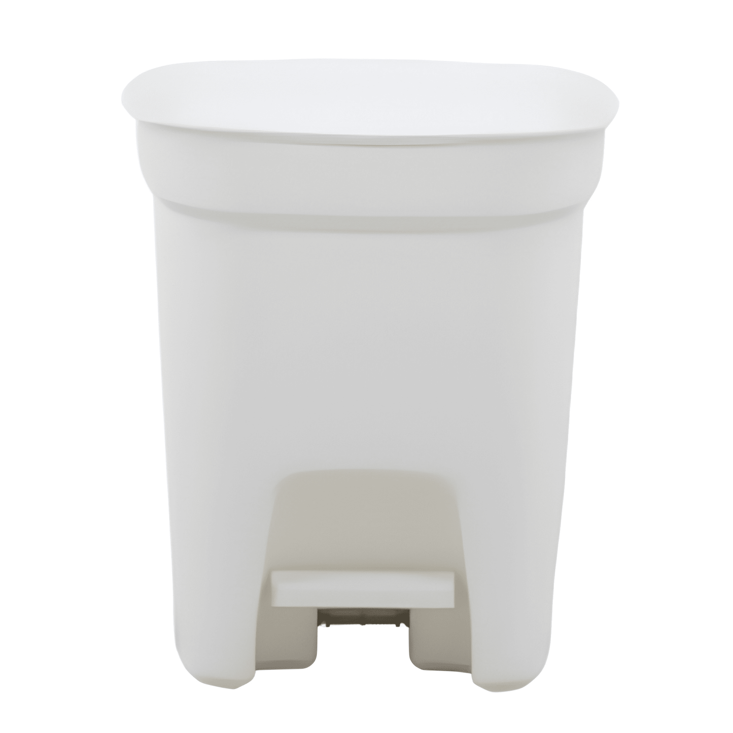 Tramontina Compact 7-Liter Trash Bin with Pedal in White Polypropylene with Galvanized Steel Rod-92851/010