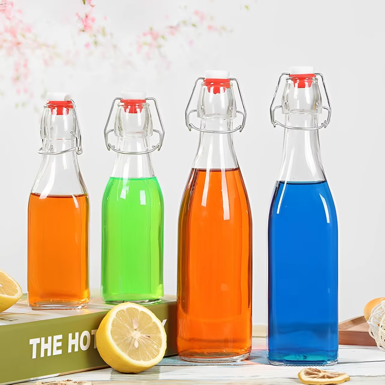 GLASS BOTTLE WITH LID 1000ML-A-7