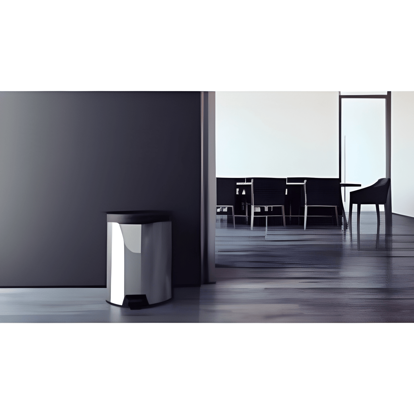 Tramontina New stainless steel pedal trash can with polished finish, 12 L-94538/712